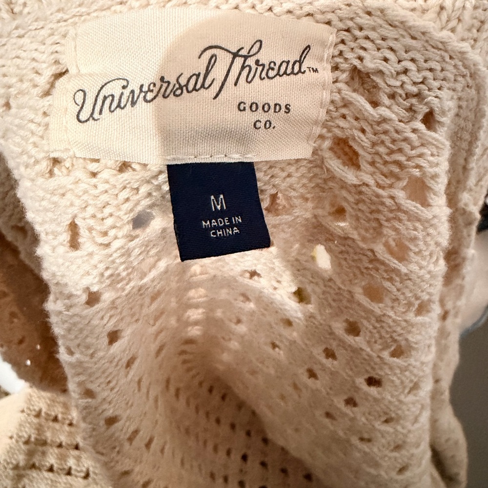 Universal Thread Beige Open-Knit Cardigan - Picture 7 of 8
